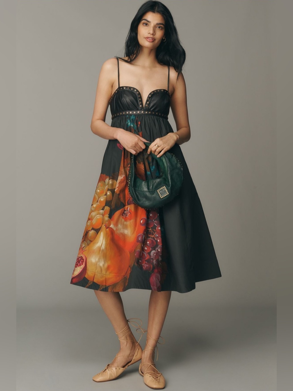 anthropologie maeve twofer faux leather babydoll dress